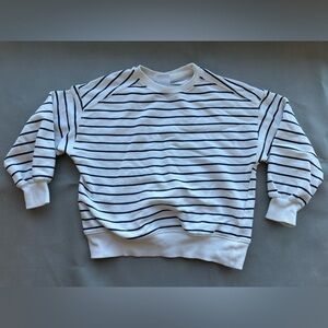 Zara striped crewneck sweatshirt